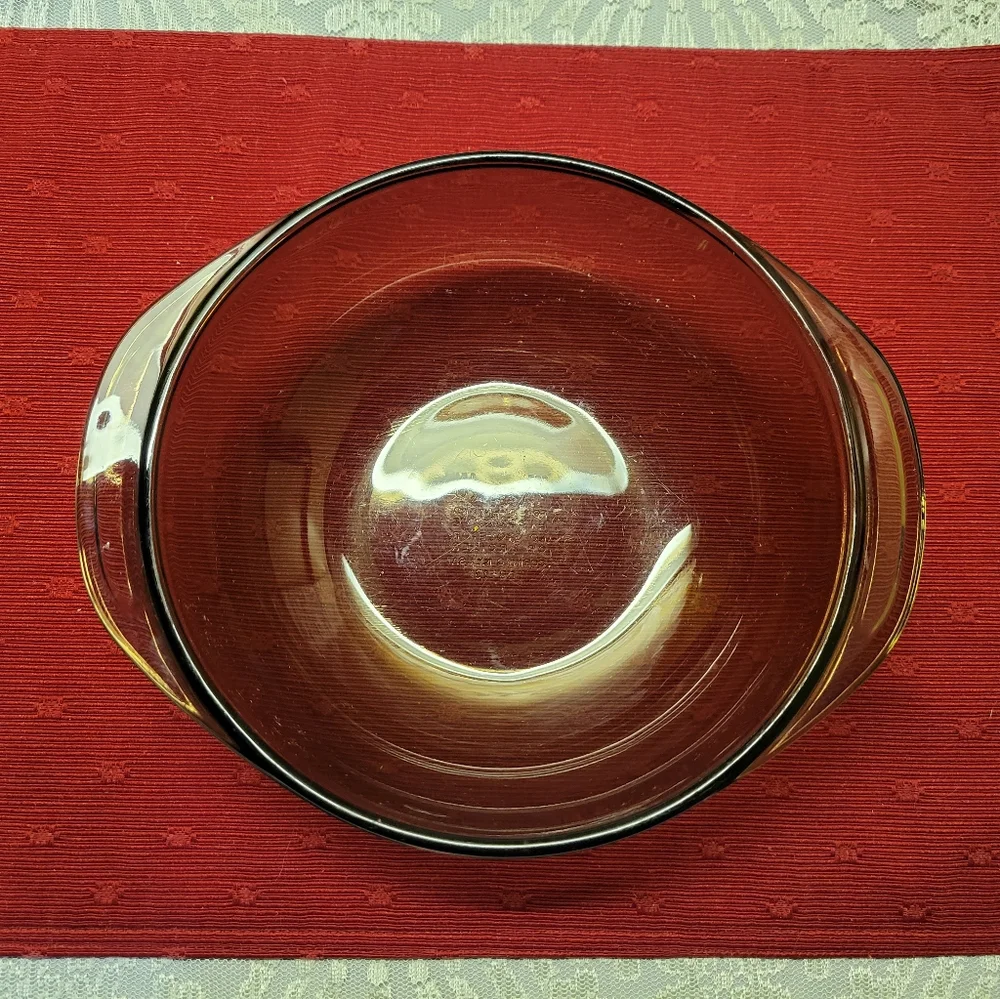 Vtg Pyrex Smoked Honey Amber Casserole/Mixing Bowl